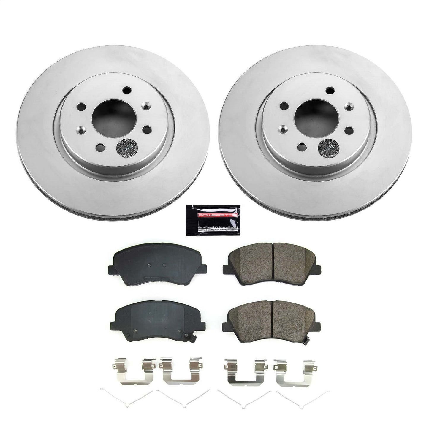 PowerStop Front Z17 Coated Brake Kit | Hyundai Accent (18-21) (CRK8699)