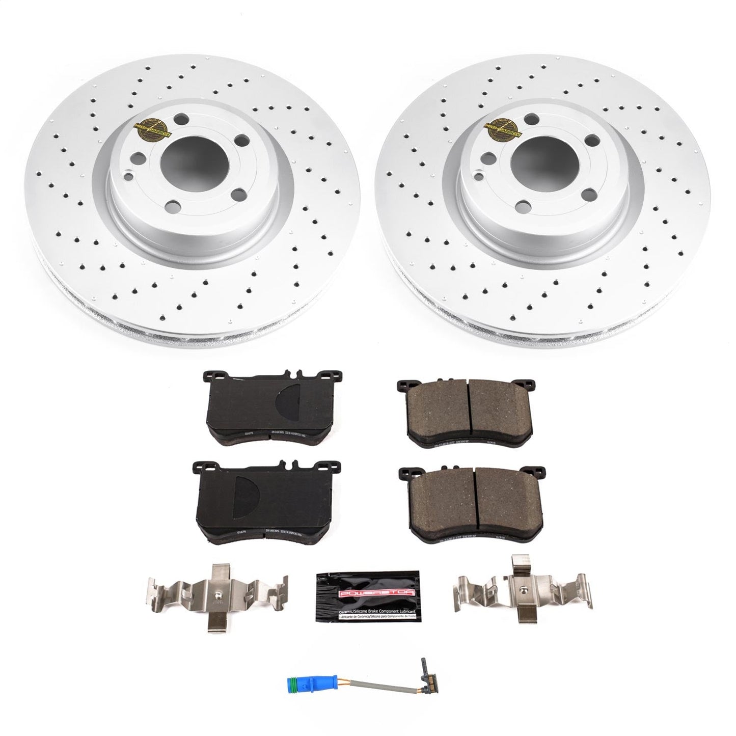PowerStop Front Z23 Coated Brake Kit | Mercedes-Benz SL400 (15-16) (CRK8704)