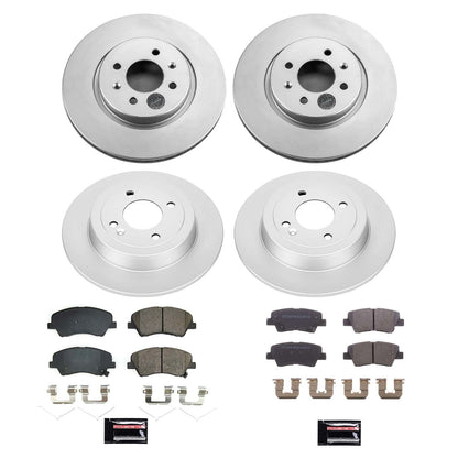 PowerStop Front & Rear Z17 Coated Brake Kit | Kia Rio (18) (CRK8724)