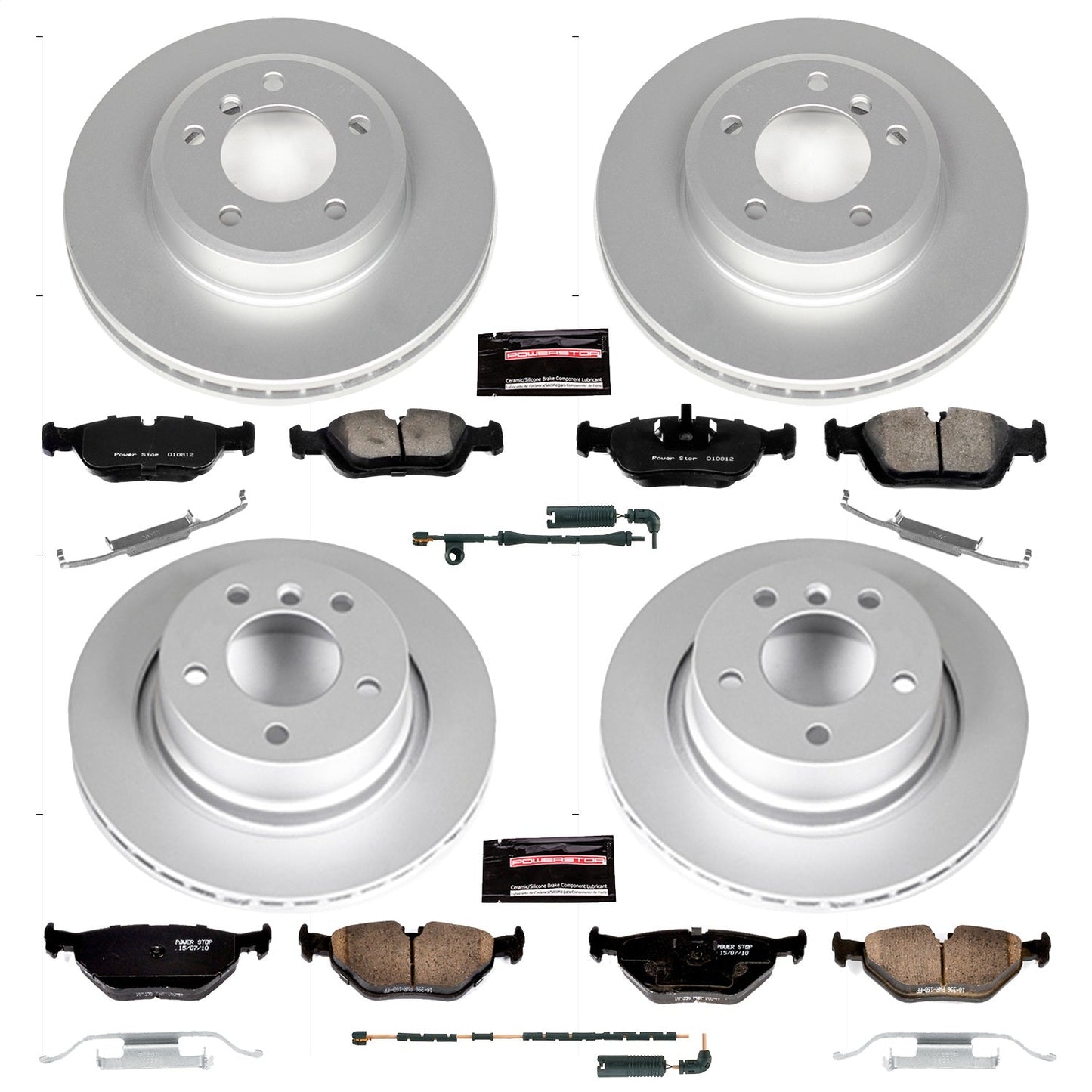 PowerStop Front & Rear Z23 Evolution Sport Coated Brake Kit | BMW Z4 (03-08) (CRK873)