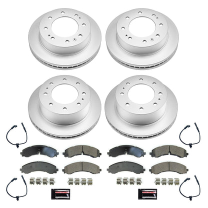 PowerStop Front & Rear Z17 Coated Brake Kit | GMC Sierra 2500 HD (20) (CRK8732)