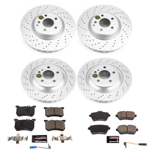 PowerStop Front & Rear Z23 Coated Brake Kit | Mercedes-Benz SL550 (19-20) (CRK8734)