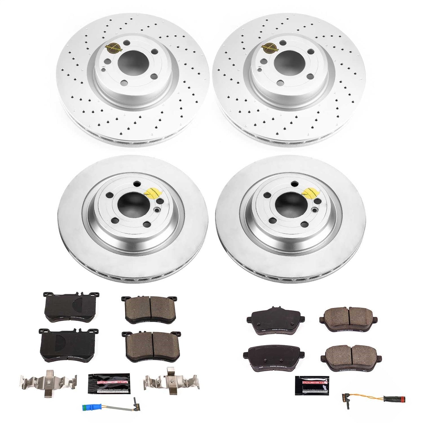 PowerStop Front & Rear Z23 Coated Brake Kit | Mercedes-Benz SL550 (13-18) (CRK8735)