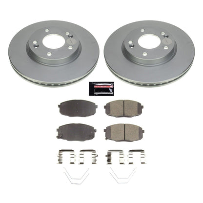 PowerStop Front Z17 Coated Brake Kit | Kia Forte (19-21) (CRK8749)