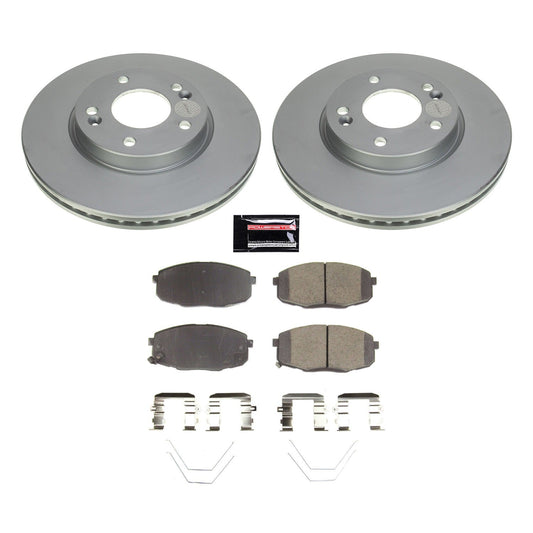 PowerStop Front Z17 Coated Brake Kit | Kia Forte (19-21) (CRK8749)
