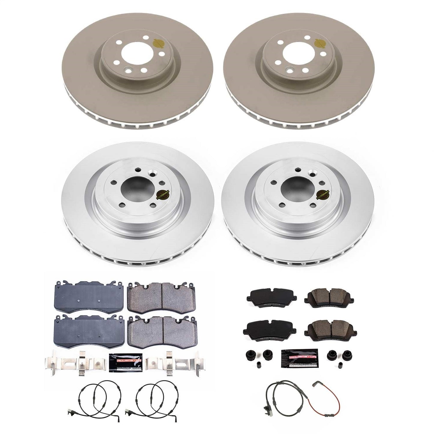 PowerStop Front & Rear Z23 Coated Brake Kit | Land Rover Range Rover (19-21) (CRK8789)