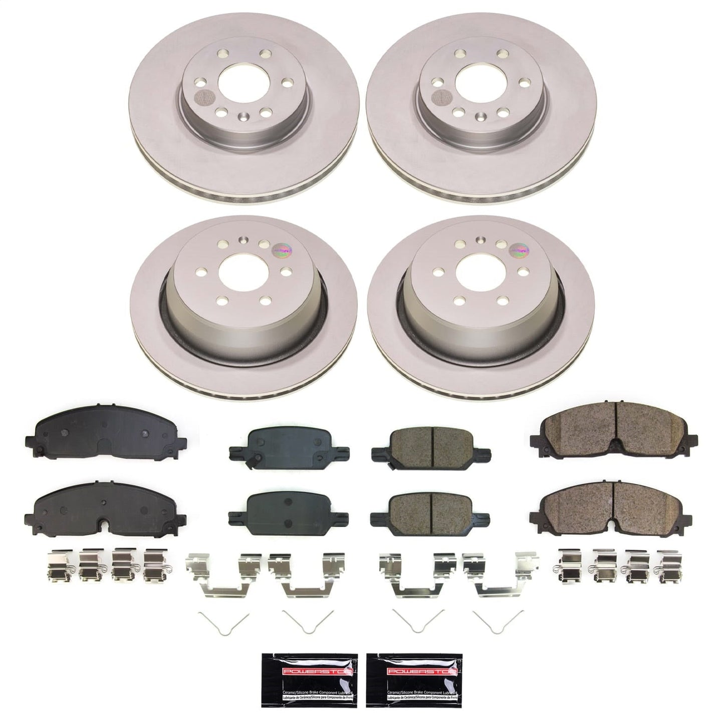 PowerStop Front and Rear Z17 Coated Brake Kit | Chevrolet Colorado (21-22) (CRK8797)