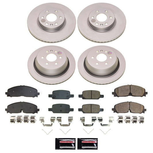 PowerStop Front and Rear Z17 Coated Brake Kit | Chevrolet Colorado (21-22) (CRK8797)