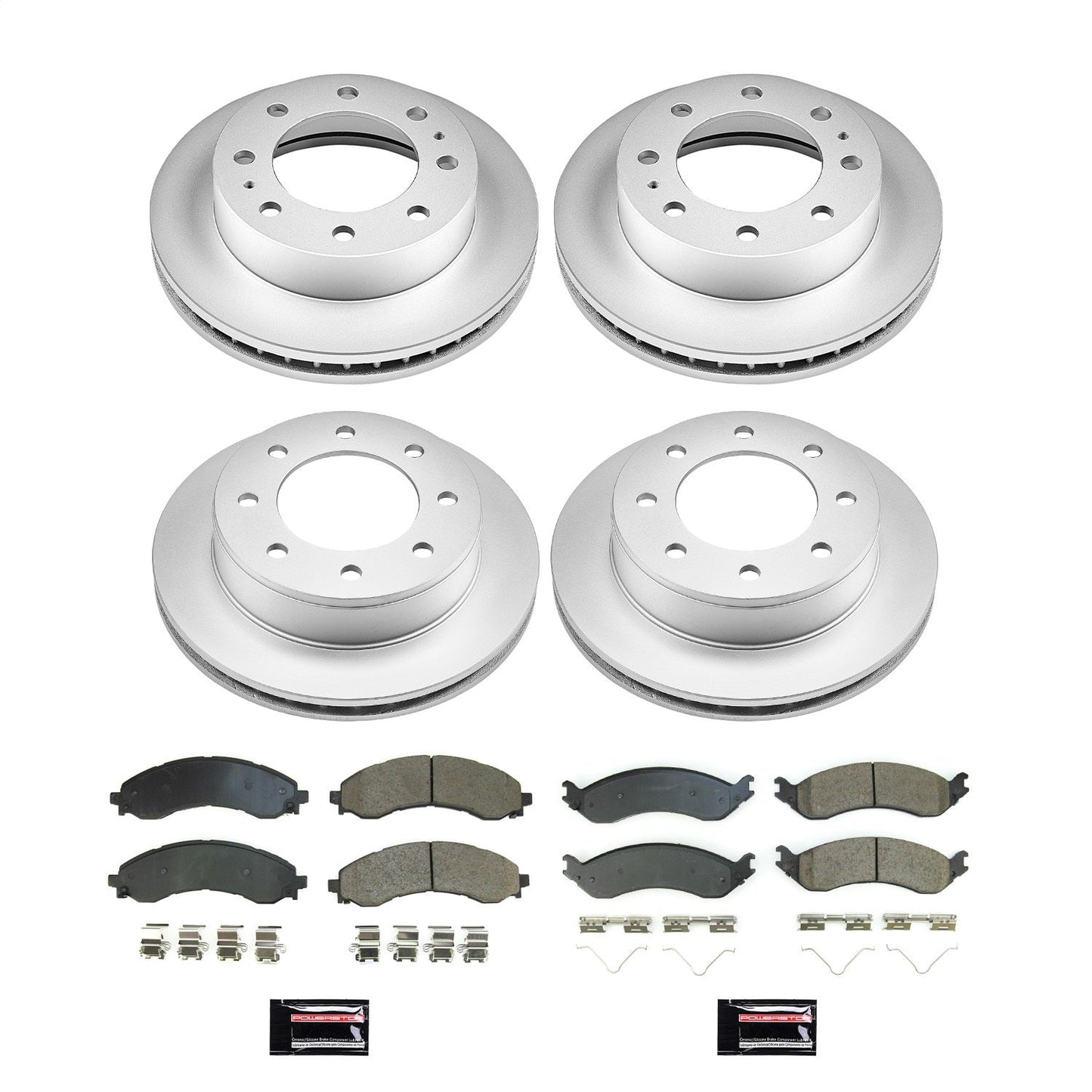 PowerStop Front & Rear Z17 Coated Brake Kit | GMC Savana 3500 2021 (CRK8798)
