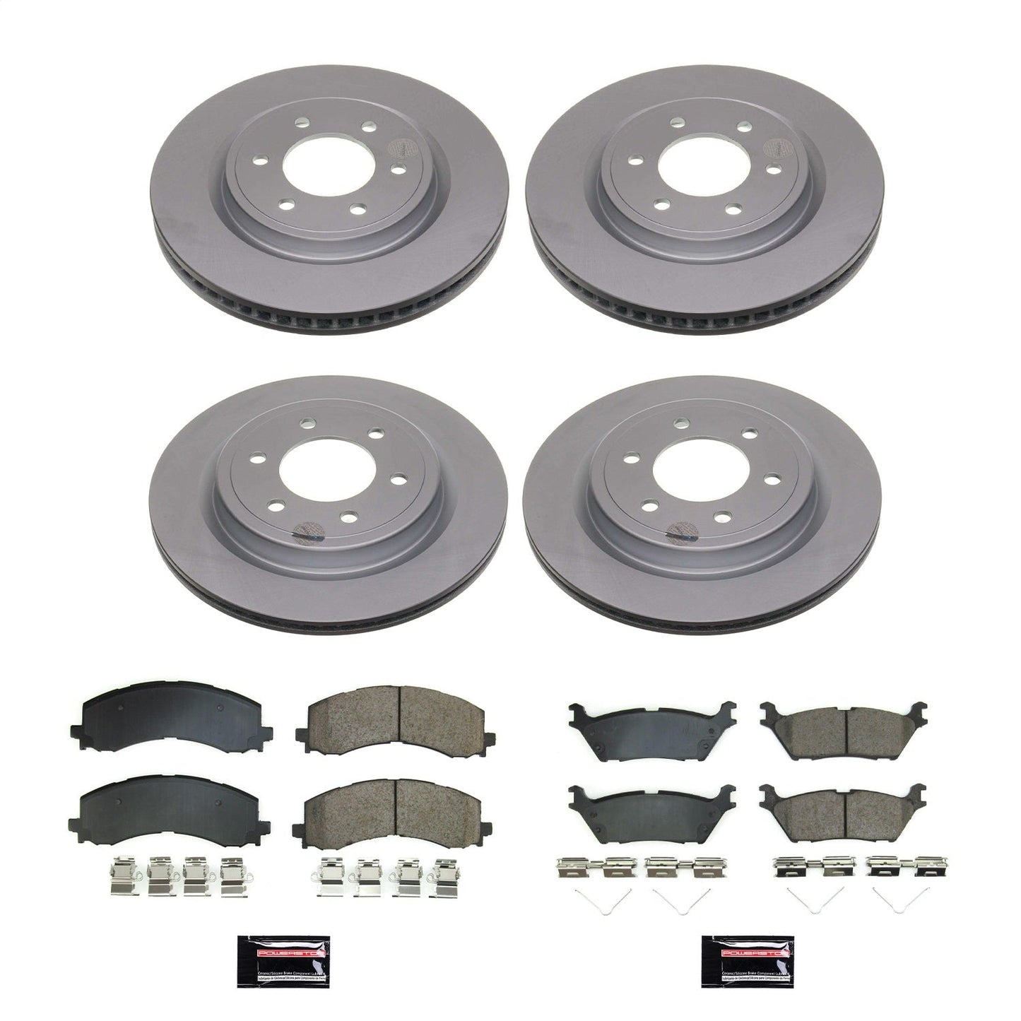 PowerStop Front and Rear Z17 Coated Brake Kit | Ford Expedition (22) (CRK8803)