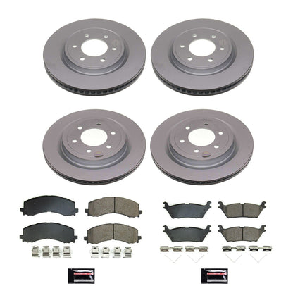 PowerStop Front and Rear Z17 Coated Brake Kit | Ford F-150 (21-22) (CRK8804)