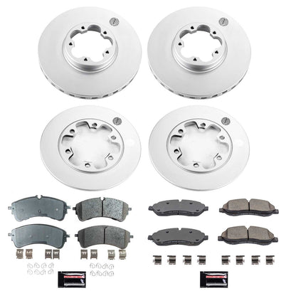 PowerStop Front & Rear Z17 Coated Brake Kit | Ford Transit-350 HD (20) (CRK8806)
