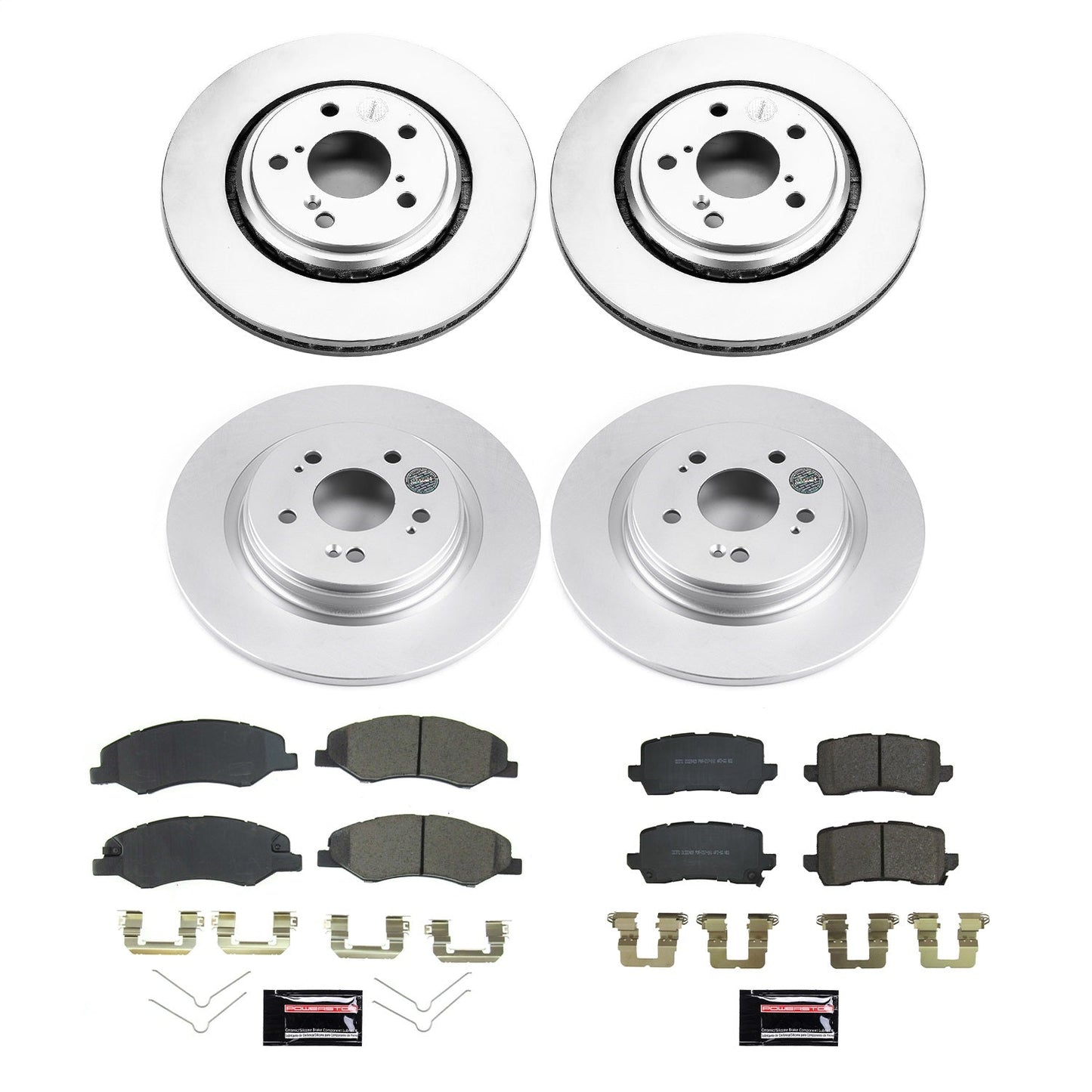 PowerStop Front & Rear Z17 Evolution Coated Brake Kit | Honda Odyssey (21) (CRK8807)