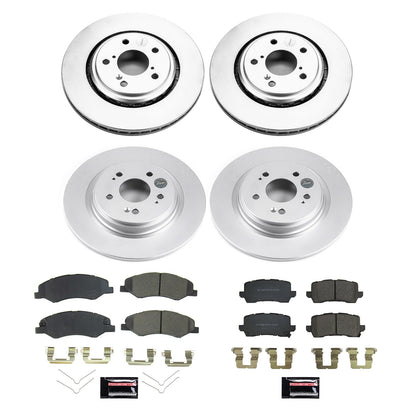 PowerStop Front & Rear Z17 Evolution Coated Brake Kit | Honda Odyssey (21) (CRK8807)