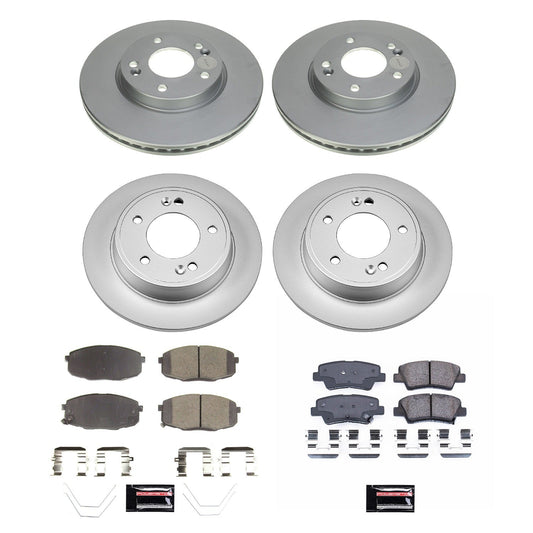 PowerStop Front & Rear Z17 Coated Brake Kit | Kia Forte (19-21) (CRK8810)