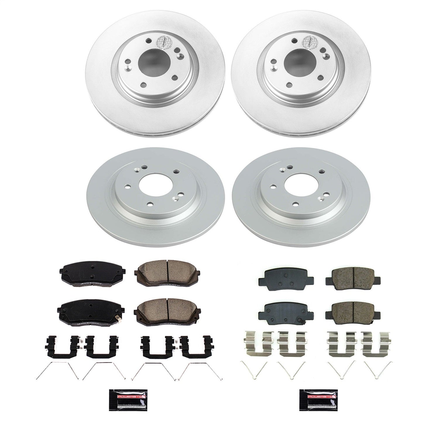PowerStop Front & Rear Z17 Coated Brake Kit | Kia Seltos (21) (CRK8811)