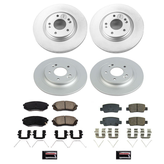 PowerStop Front & Rear Z17 Coated Brake Kit | Kia Seltos (21) (CRK8811)