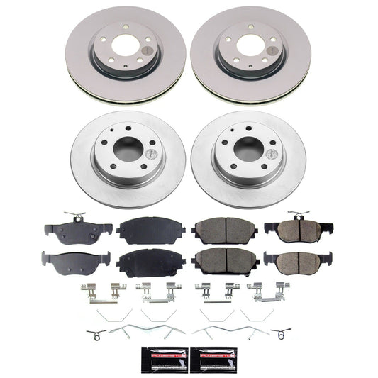 PowerStop Front and Rear Z17 Coated Brake Kit | Mazda 3 (19-23) (CRK8813)