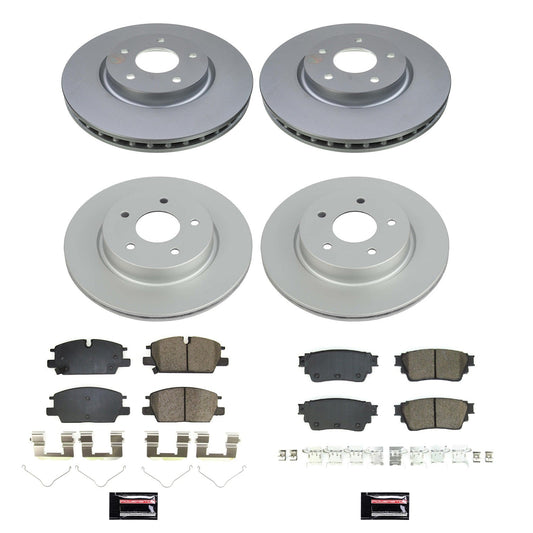 PowerStop Front & Rear Z17 Coated Brake Kit | Nissan Rogue (21) (CRK8816)