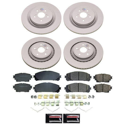 PowerStop Front and Rear Z17 Coated Brake Kit | Toyota Highlander (20-22) (CRK8817)