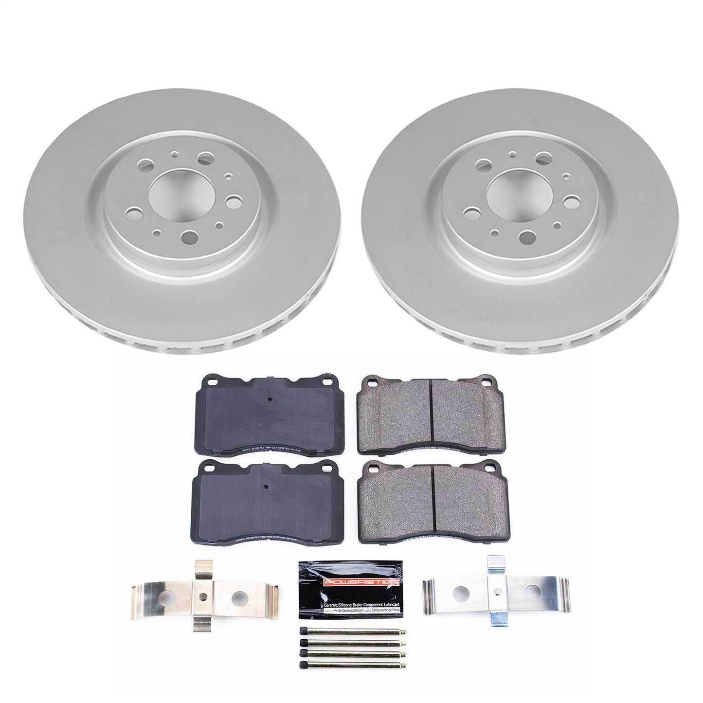 PowerStop Z23 Evolution Coated Front Brake Kit | Volvo S60 (04-07) (CRK8845)