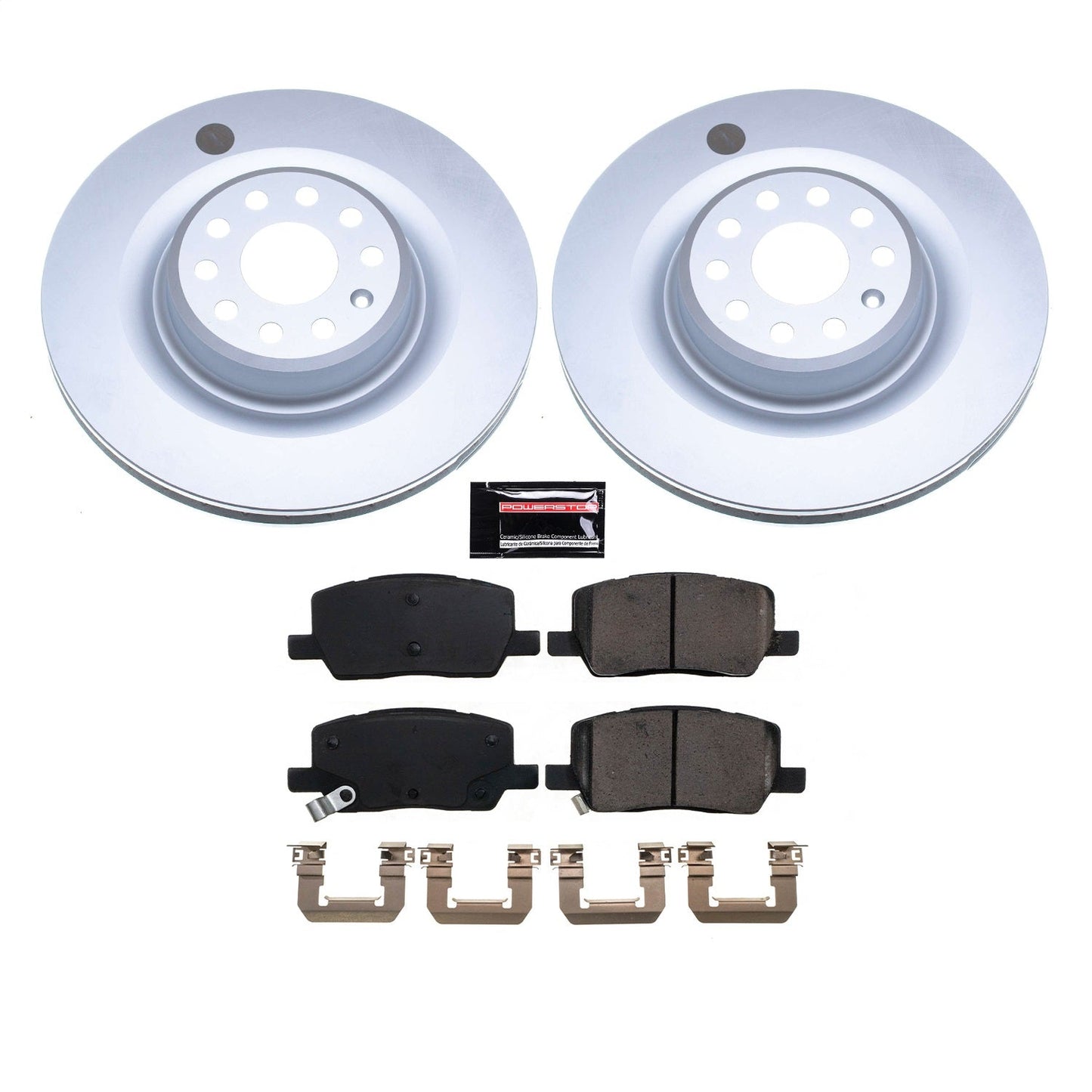 PowerStop 17-21 Tesla X Rear Coated Brake Kit | Tesla Model X (17-21) (CRK8857)