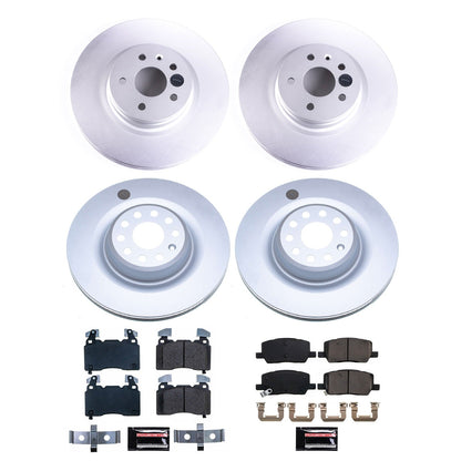 PowerStop Front & Rear Z17 Coated Brake Kit | Tesla Model X (17-21) (CRK8858)