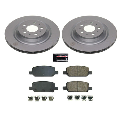 PowerStop Rear Coated Brake Kit | Tesla Model 3 (17-21) (CRK8874)