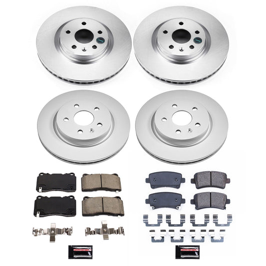 PowerStop Front & Rear Z17 Coated Brake Kit | Cadillac XTS (13-19) (CRK8885)