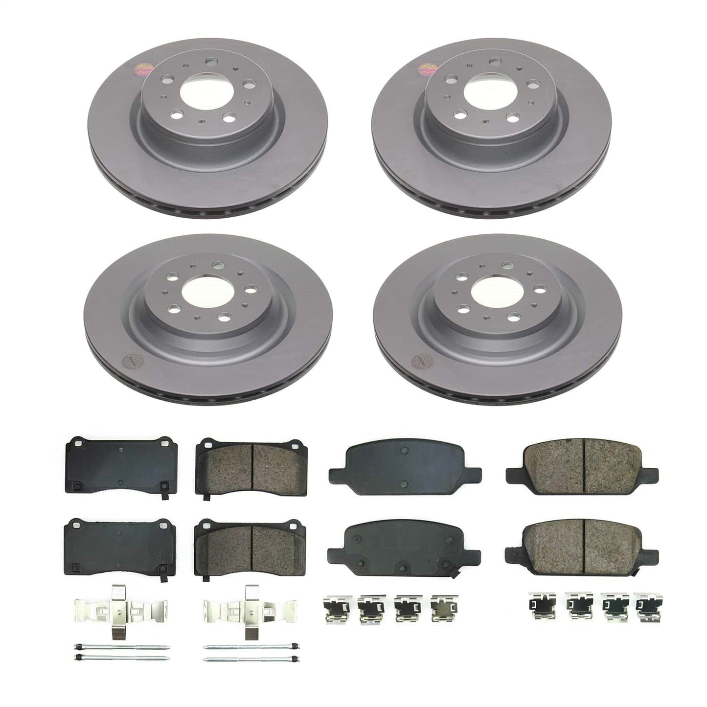 PowerStop Front and Rear Z17 Coated Brake Kit | Tesla Model 3 (17-21) (CRK8904)