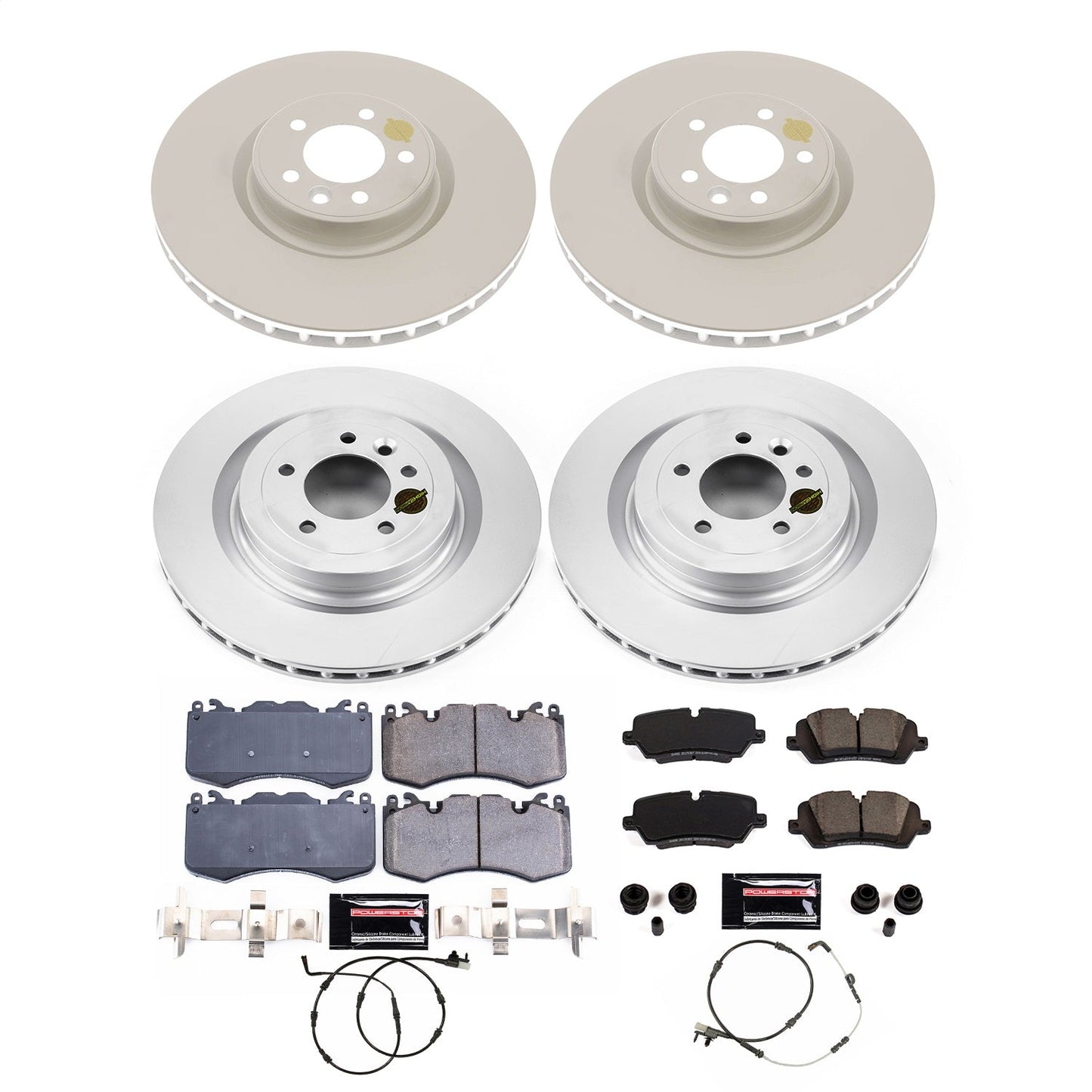 PowerStop Front and Rear Z23 Coated Brake Kit | Land Rover Range Rover Sport (18-19) (CRK8905)