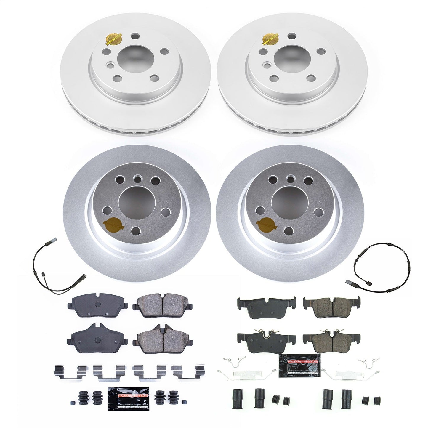 PowerStop Front & Rear Z23 Coated Brake Kit | Mini Cooper (20-21) (CRK8908)