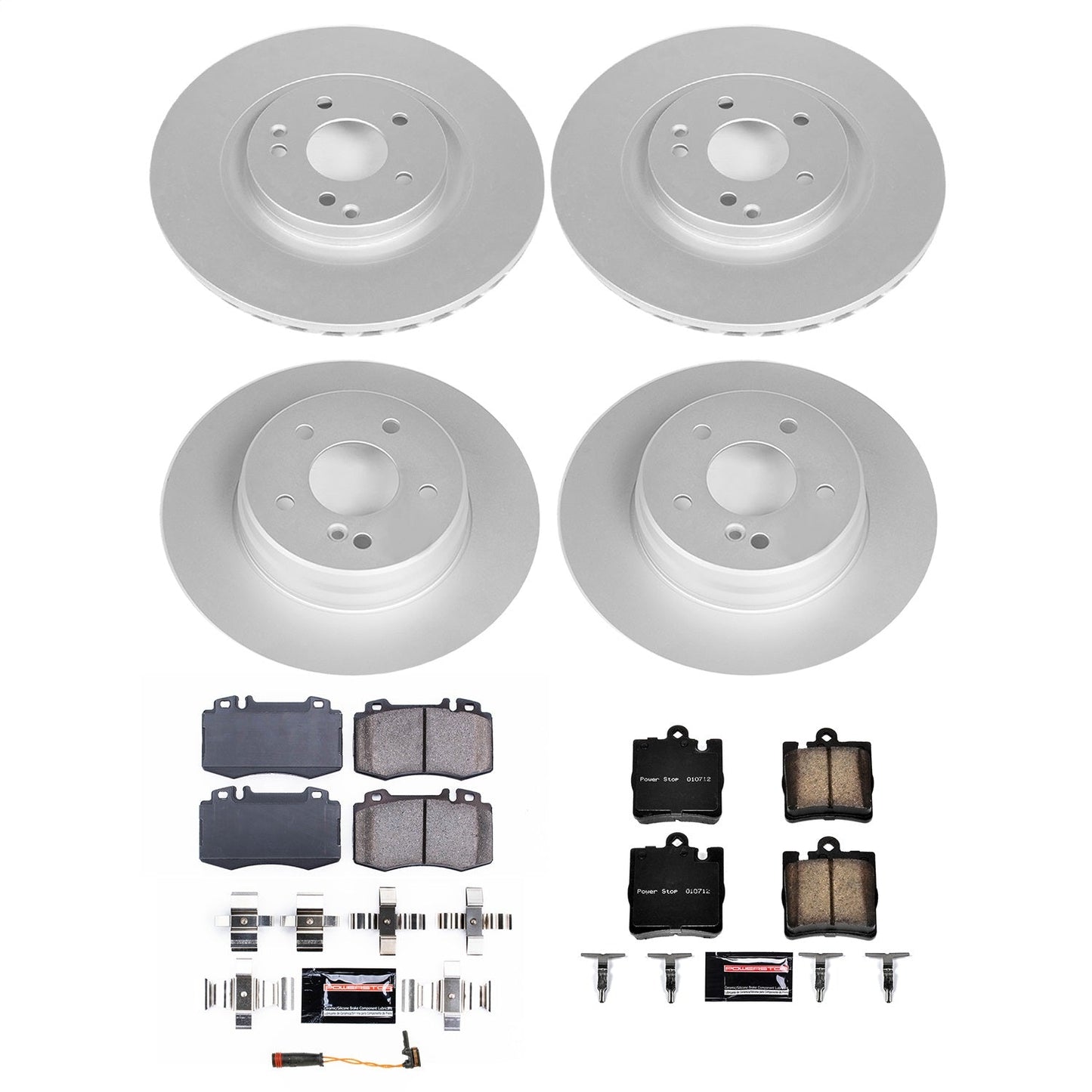PowerStop Front & Rear Z23 Coated Brake Kit | Mercedes-Benz SLK350 (05-06) (CRK8913)