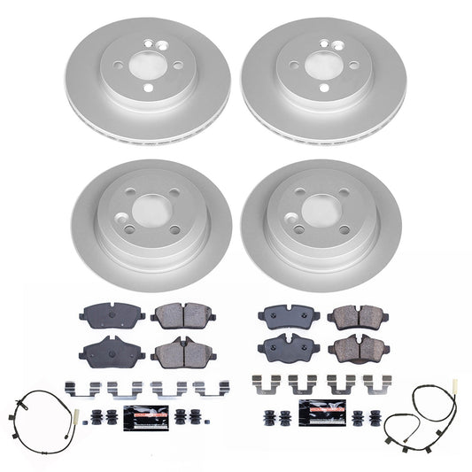 PowerStop Front & Rear Z23 Coated Brake Kit | Mini Cooper (2013) (CRK8914)