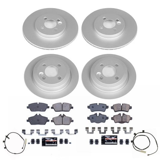 PowerStop Front & Rear Z23 Coated Brake Kit | Mini Cooper (2011) (CRK8915)