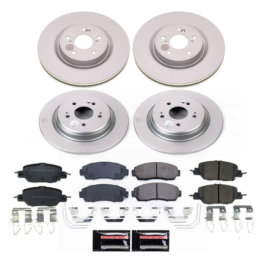 PowerStop Front and Rear Z17 Coated Brake Kit | Honda CR-V (20-22) (CRK8942)