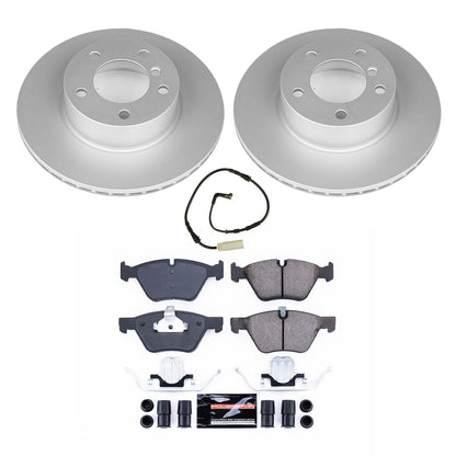 PowerStop Front Z23 Coated Brake Kit | BMW 128i (08-10) (CRK8949)