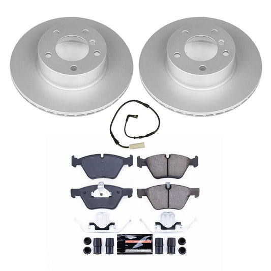 PowerStop Front Z23 Coated Brake Kit | BMW 128i (08-10) (CRK8949)