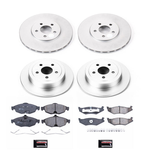 PowerStop Front & Rear Z17 Coated Brake Kit | Dodge Stratus (01-06) (CRK8969)