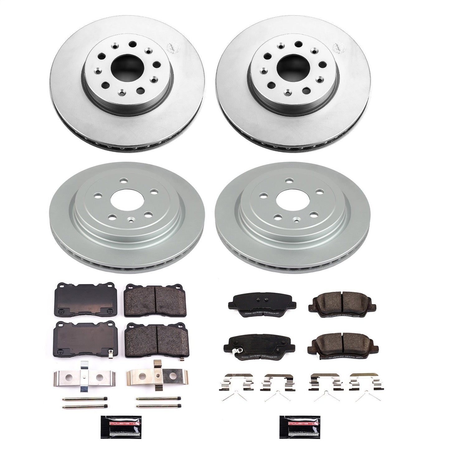 PowerStop Front & Rear Z17 Coated Brake Kit | Cadillac CTS (19) (CRK8973)