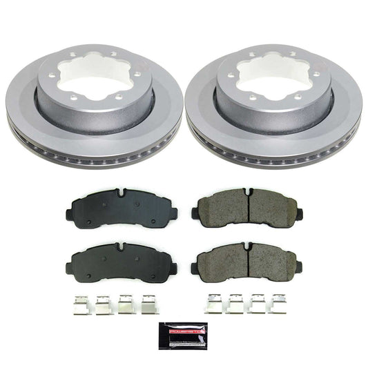 PowerStop Rear Z17 Coated Brake Kit | Ford Transit-350 HD (20-23) (CRK8981)