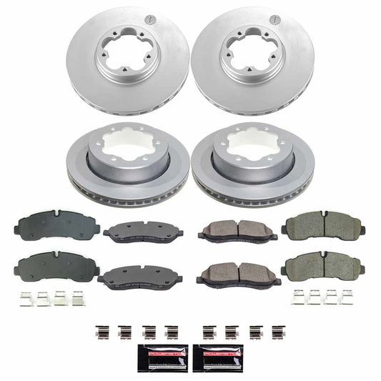 PowerStop Front and Rear Z17 Coated Brake Kit | Ford Transit-350 HD (20-23) (CRK8982)