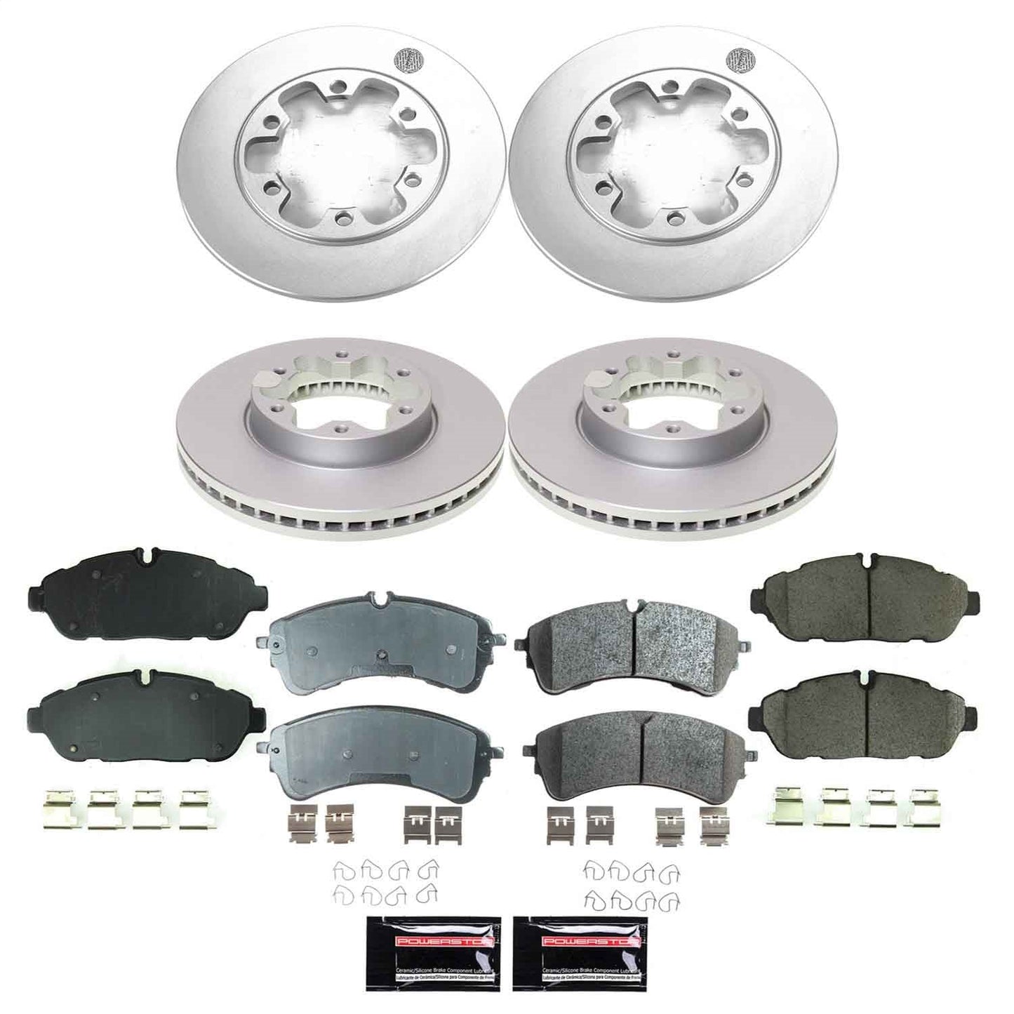 PowerStop Front and Rear Z17 Coated Brake Kit | Ford Transit-350 HD (20-23) (CRK8983)