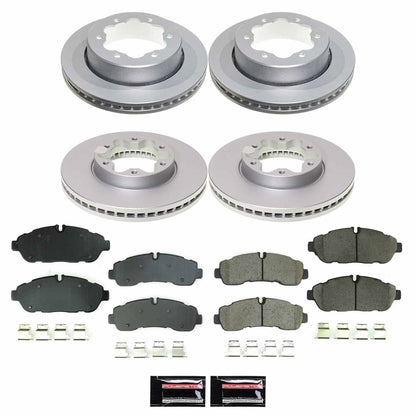 PowerStop Front and Rear Z17 Coated Brake Kit | Ford Transit-350 HD (20-23) (CRK8984)