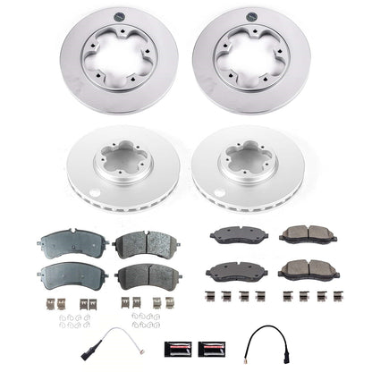 PowerStop Front and Rear Z17 Coated Brake Kit | Ford Transit-350 (20) (CRK9000)