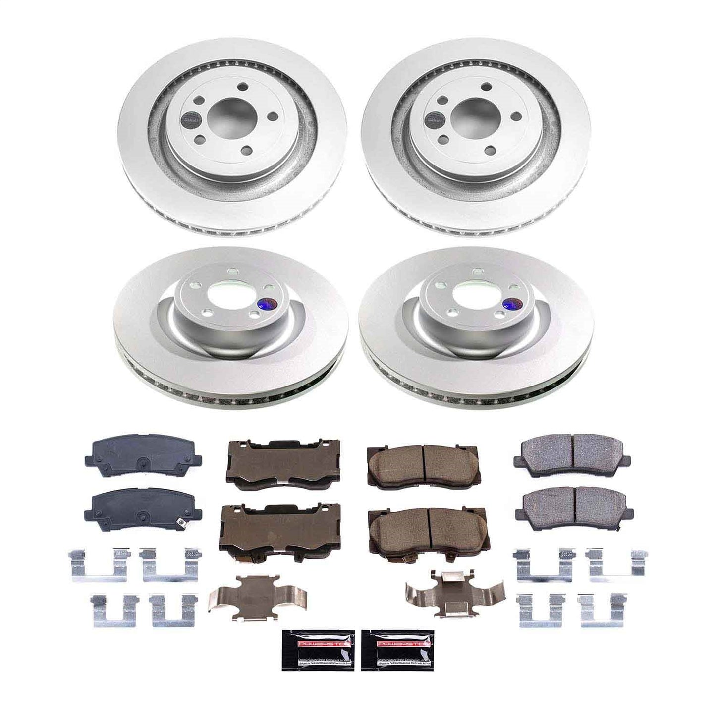 PowerStop Front and Rear Z17 Coated Brake Kit | Ford Mustang (21-23) (CRK9030)