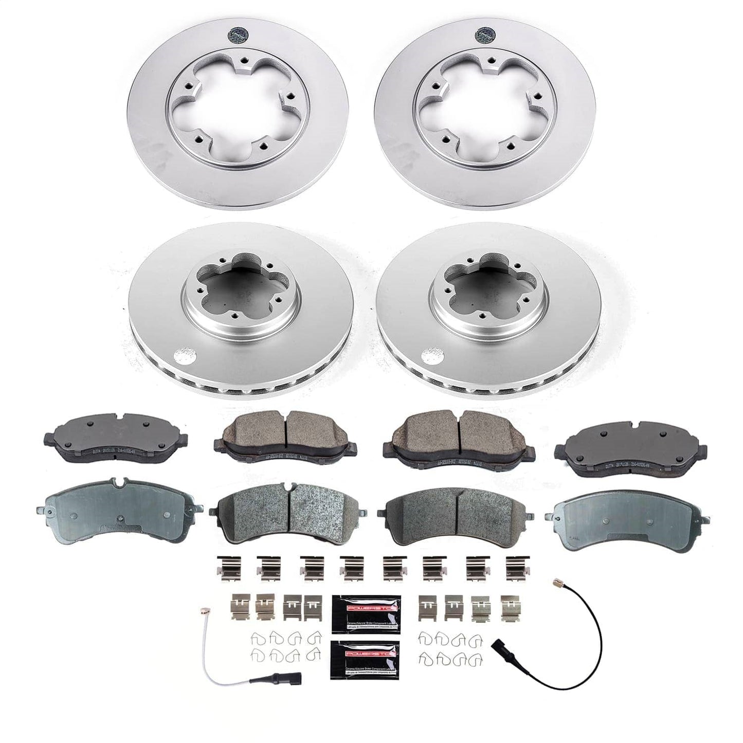 PowerStop Front and Rear Z17 Coated Brake Kit | Ford Transit-350 (21) (CRK9058)