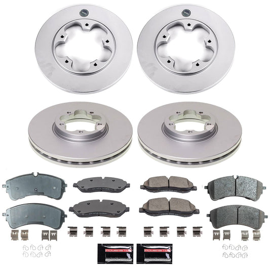 PowerStop Front and Rear Z17 Coated Brake Kit | Ford Transit-150 (21) (CRK9059)