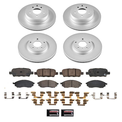 PowerStop Front and Rear Z17 Coated Brake Kit | Nissan 370Z (09) (CRK9065)