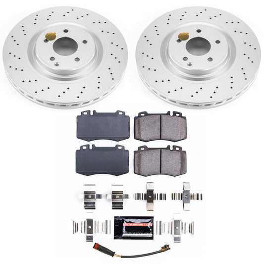 PowerStop Front Z23 Coated Brake Kit | Mercedes-Benz SLK55 AMG (07-10) (CRK9078)